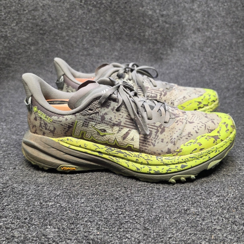 Hoka Speedgoat 6 GTX Trail Running Shoes Aloe Vera Green Mens 12D Waterproof